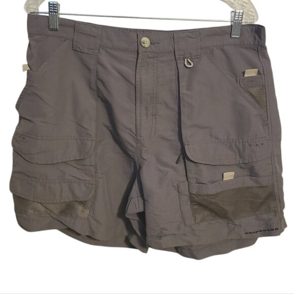 Columbia | Men's Gray Khaki Hiking or Fishing Shorts (Waist Size 36) - Picture 1 of 11